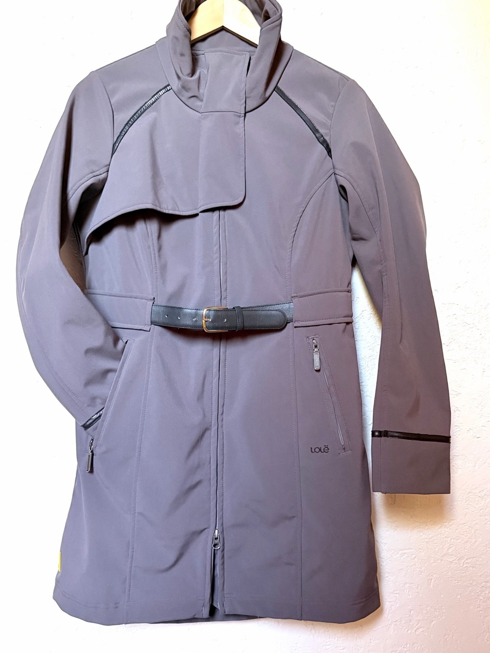 Lole Charcoal Gray Women's Trench Coat (with Belt)